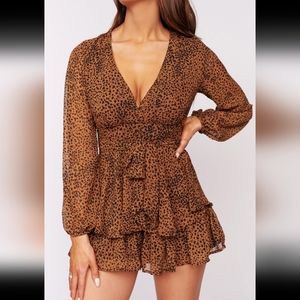Cheetah print romper new